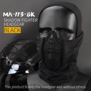 Shadow Balaclava with Steel Half Fighter Face Mask ( BK )